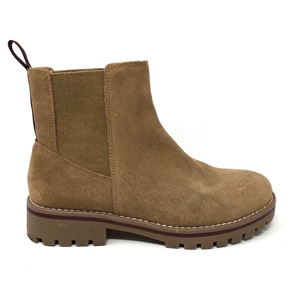 Crown Vintage Tipryn Chelsea Boots Womens Size 6.5 Cognac Suede Leather Pull On - Picture 7 of 13